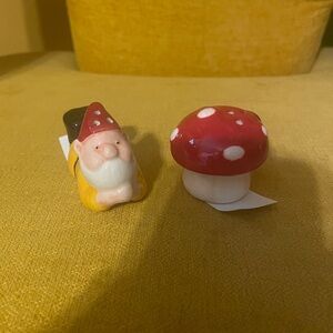Gnome and Mushroom Salt and Pepper Set